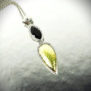 JOHN HARDY Chain Collection Sterling Silver 18K Gold Nephrite Pendant Necklace